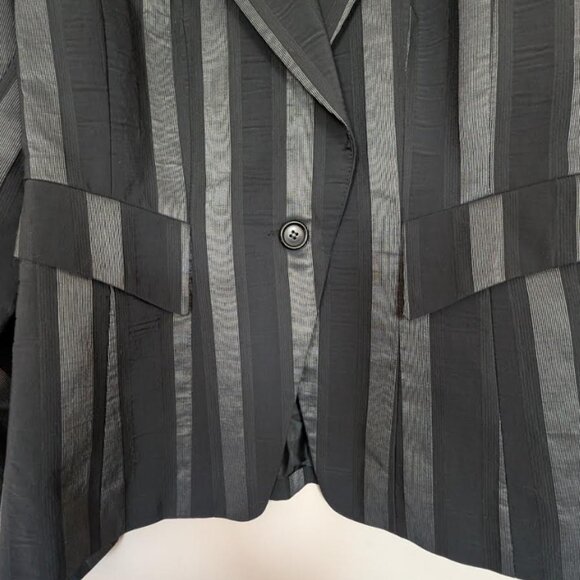 Sinequanone Paris Black Geometric Stripe Blazer Statement Tailored Jacket - Picture 5 of 6